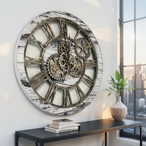 ImprovingLife The Original Real Moving Gear Wall Clock Vintage Industrial - Image 2