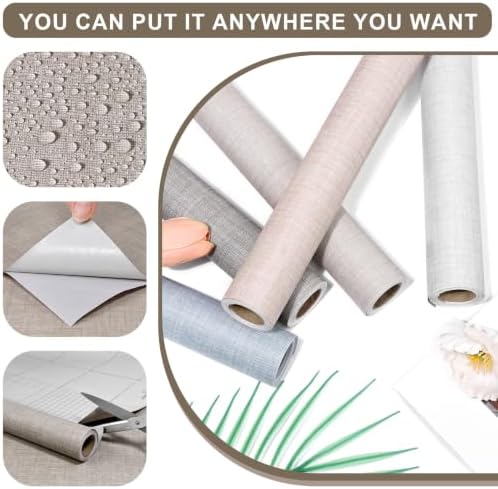 Khaki Grasscloth Peel and Stick Wallpaper 23.6"x200" - Image 2
