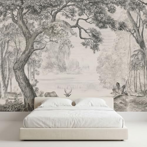 Forest Wallpaper Peel and Stick Woodland Landscape Wall Mural - Image 2