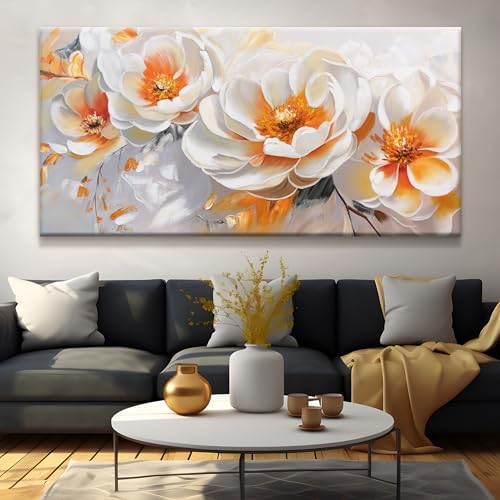Suconvng Large Wall Art For Living Room Floral Wall Artwork Modern Canvas Art - Image 3