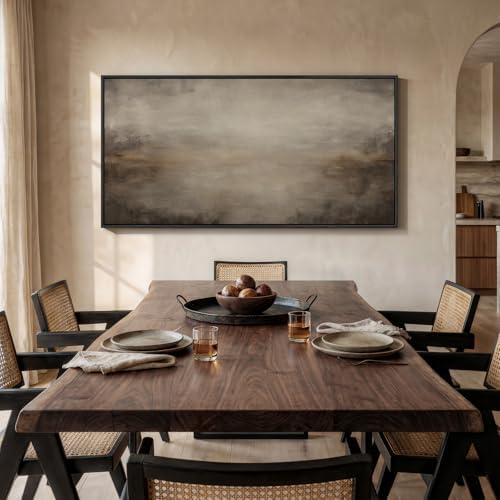 Large Framed Brown Abstract Wall Art - Image 4