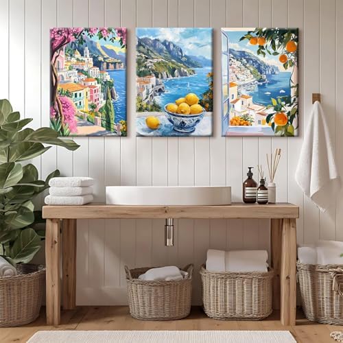 Italy Amalfi Coast Wall Art Posters Italian Travel City Canvas Wall Decor Italy - Image 4