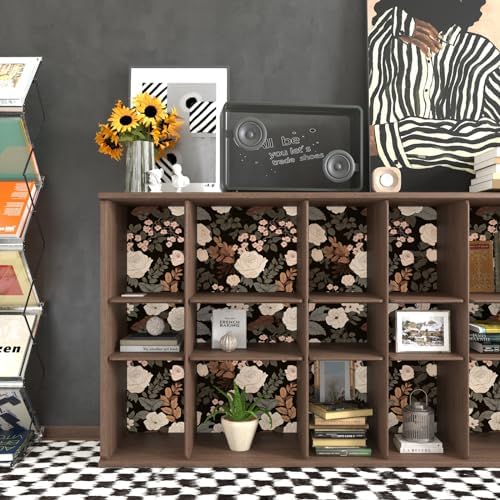 Brown Vintage Floral Peel and Stick Wallpaper 17.5" x 393" - Image 6