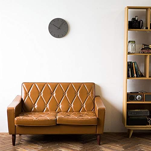 Stephanie Imports Modern Minimalist Concrete Misty Black Silent Wall Clock - Image 6