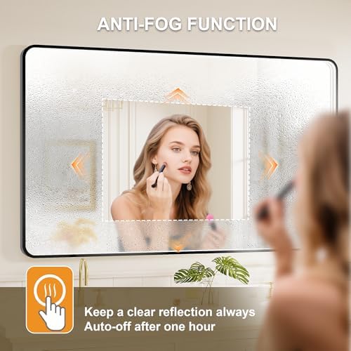 55x36 Inch LED Bathroom Mirror - Image 3