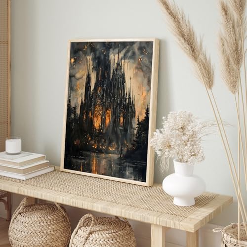 Gothic Haunted Castle Wall Art Dark Fantasy Poster 12x16 Inch Unframed - Image 6