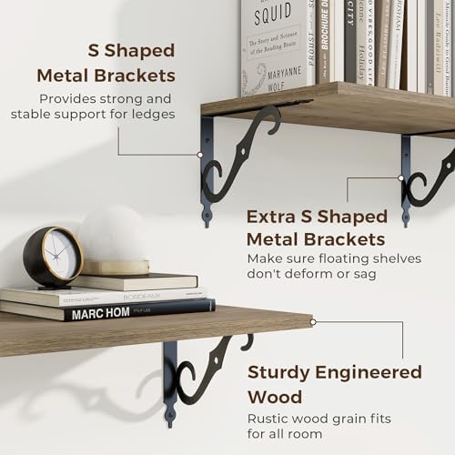 RICHFOCUS 12 Inch Deep Floating Shelves - Image 4