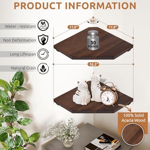 Demigo Hexagon Corner Floating Shelves - Image 2