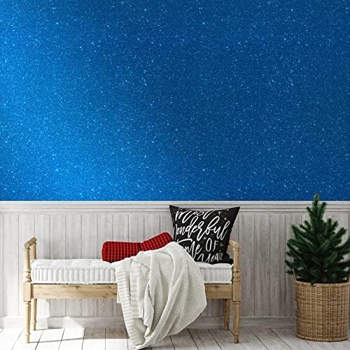 CHIHUT Sparkle Blue Glitter Wallpaper Peel and Stick Glitter Contact Paper - Image 5