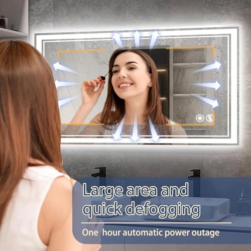 28" x 40" LED Mirror for Bathroom, Dimmable 3 Colors - Image 3