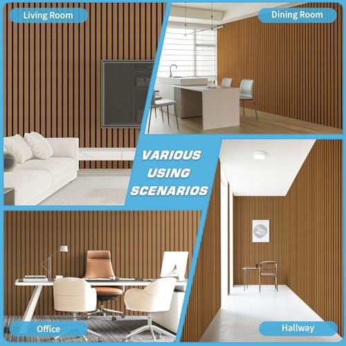 Art3d Six-Grid Design Slim Slat Wall Panel, 104 x 12 Inch - Image 4