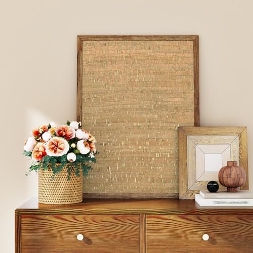 WESTICK Gold Cork Fabric Peel and Stick Embellished Wood Wallpaper Removable - Image 3