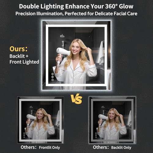 47"x47" LED Bathroom Mirror - Image 4