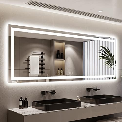 96x36 LED Bathroom Mirror with Lights, Lighted Vanity Mirror by YEELAIT