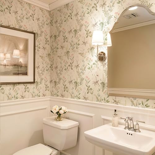 Simon&Siff Vintage Floral Peel and Stick Wallpaper 17.3" x 480" - Image 2
