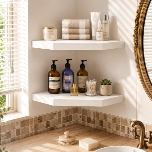 Floating Corner Wall Shelf - Image 4