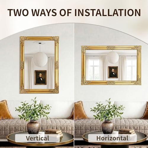 Vintage Gold Mirror for Wall - Image 4