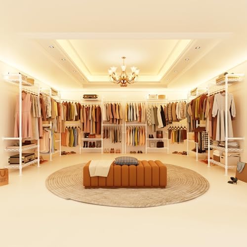 H6 Wall Mounted Closet System, Industrial Pipe Clothes Rack Clothing Racks - Image 3