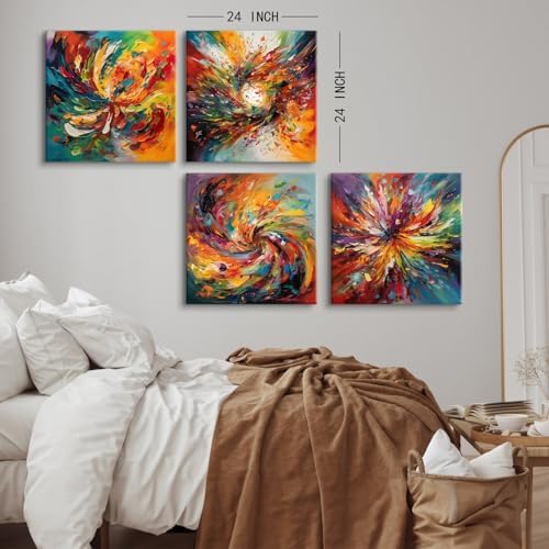 Colorful Abstract Wall Art Fantasy Splash Liquid Picture Wall Decor Graffiti - Image 3