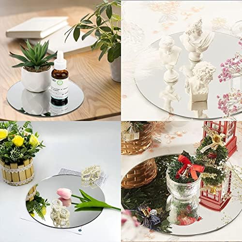 4Pcs 6 inch Glass Round Mirror Tiles, Small Circle Craft Mirror - Image 6