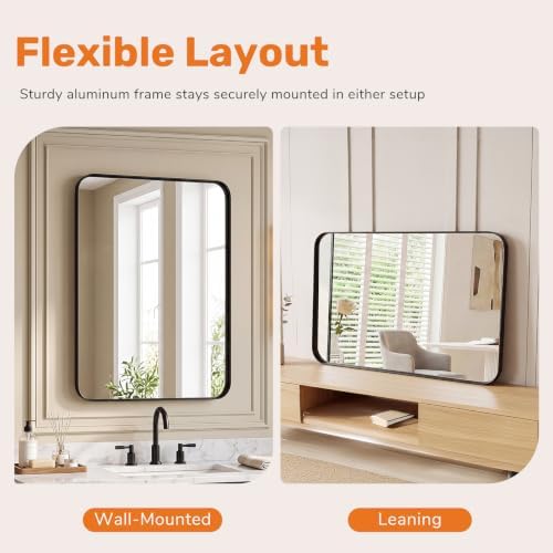 Sweetcrispy Bathroom Wall Mirror, 48x30 Inch Wall Mount Mirror - Image 5