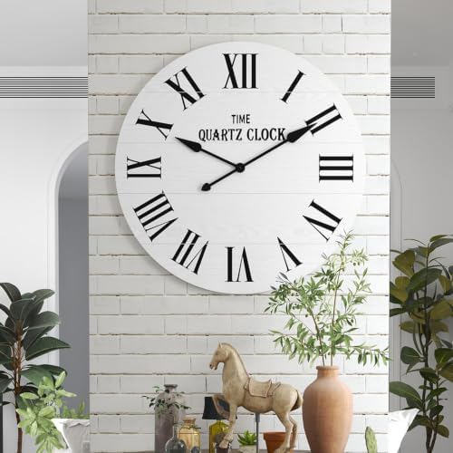 ARTPOWER 35.5" Extra Large Giant Farmhouse Wall Clock by PowerofArtBetterforLife
