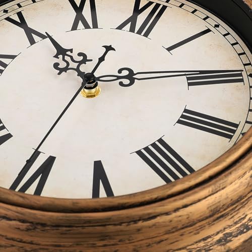 Plumeet Retro Wall Clock, Roman Numerals, Battery Operated - Image 3