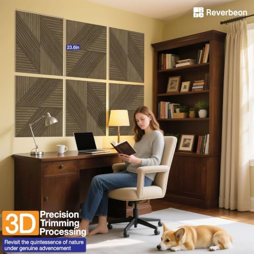 Acoustic Wall Panels, Decorative Sound Absorbing Panels, 6 Pack - Image 7