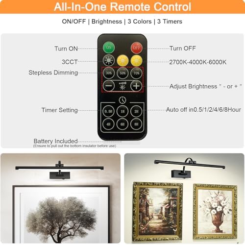 Tassuowell Picture Light Battery Operated - Image 5