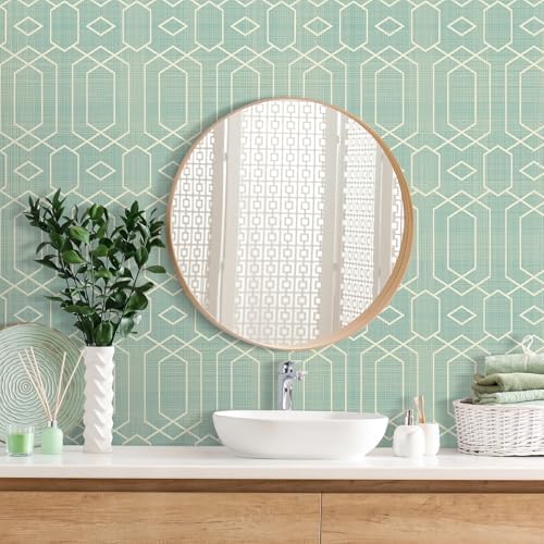 Livelynine 17.5x276 Sage Green Peel and Stick Wallpaper Bedroom Accent Wall - Image 4