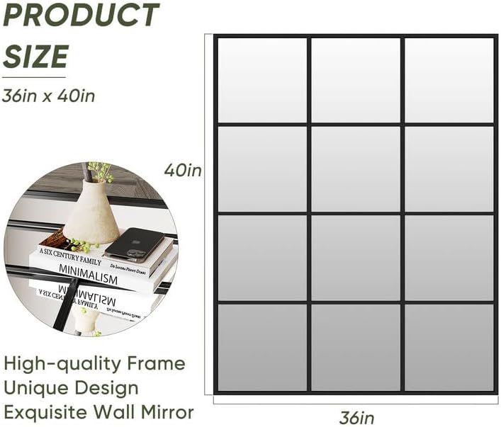 Suidia Wall Mirror, Metal Framed Wall Decor Wall-Mounted Mirrors - Image 4