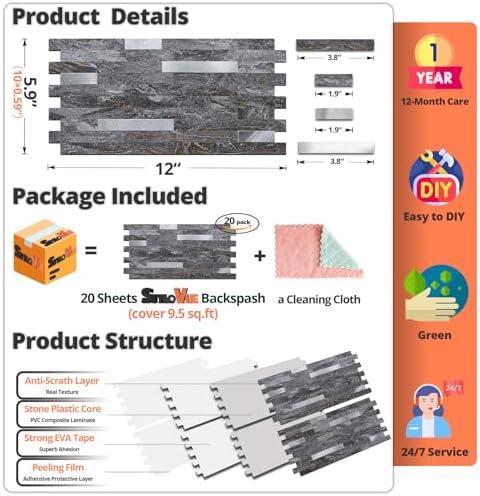 StyloVue 20 Sheets Peel and Stick Backsplash - Image 4