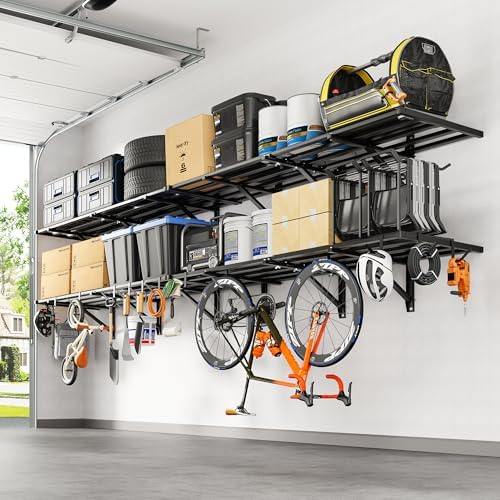 FLEXIMOUNTS 4-Pack 2x6ft Garage Wall Shelving by FLEXIMOUNTS