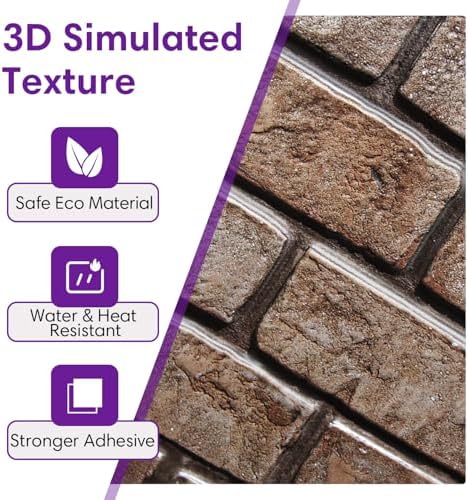 3D Faux Brick Wall Panels Peel and Stick, Designed - Image 6