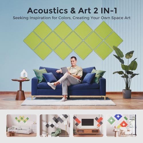 12 Pack Self-Adhesive Acoustic Panels, 2nd Generation Sound Absorbing Panel - Image 5
