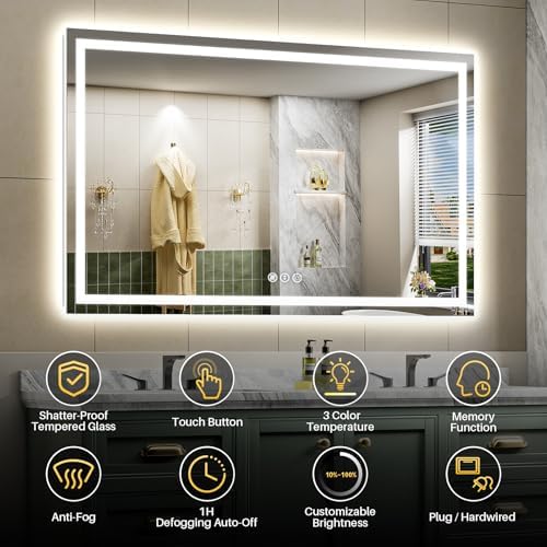 Briivue 68x36 Inch LED Bathroom Mirror - Image 2