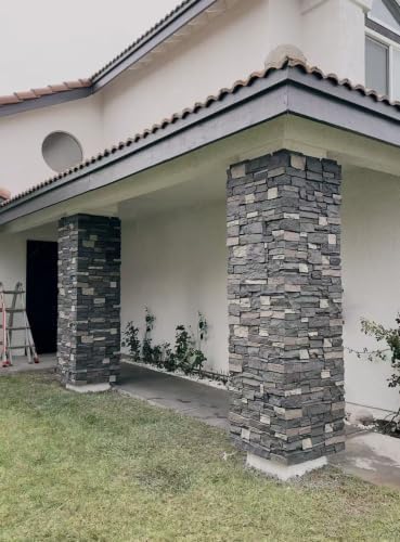 6-Pack Faux Stone Wall Panels, Exterior Interior, Urban Slate - Image 5