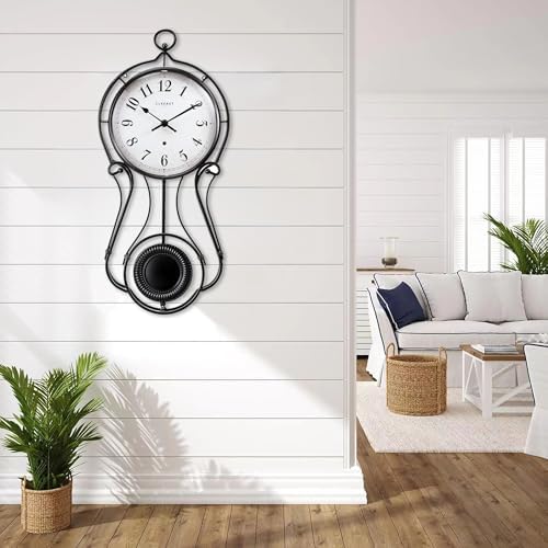 CLXEAST 20" Modern Pendulum Wall Clock - Image 5