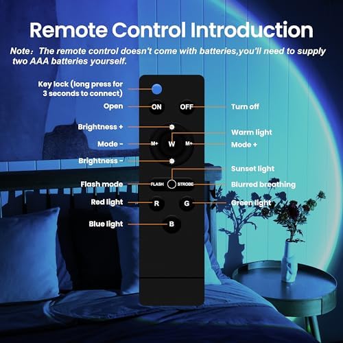 Sunset Lamp Projector with Remote/APP Control, 360° Multi-Color Sunset Light - Image 3