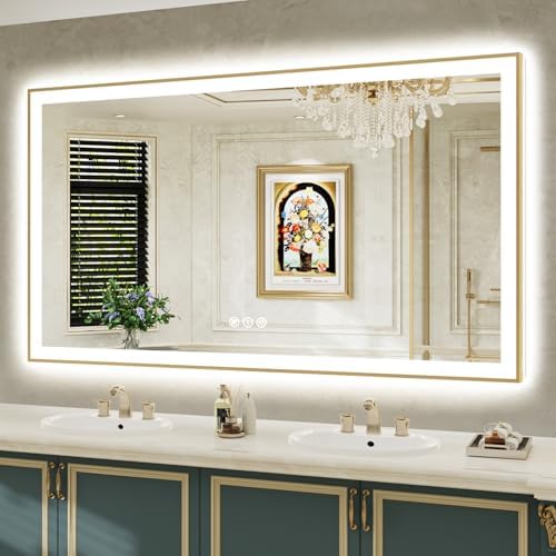 68x38 LED Bathroom Mirror with Lights by YEELAIT