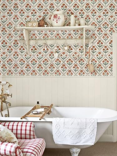 Orainege Peel and Stick Wallpaper Vintage Floral Wallpaper Self Adhesive - Image 6