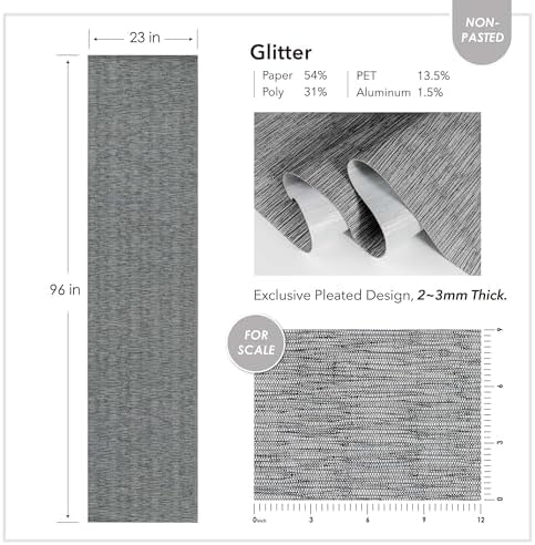 GoDear Design Gray Textured Wallpaper Cabinet Covers - Image 4