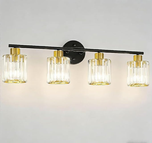 Crystal Bathroom Light Fixtures, Bathroom Lighting Fixtures Over Mirror by Kvhiiw