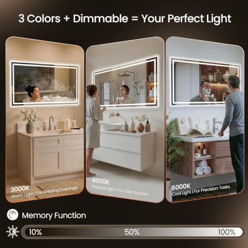 48"x32" LED Bathroom Mirror - Image 3