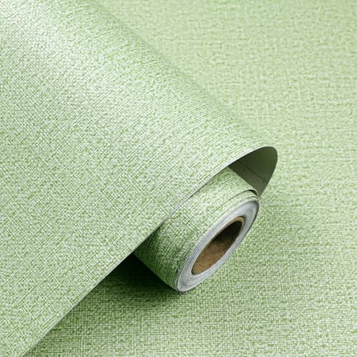 Grasscloth Peel and Stick Wallpaper Green Textured Contact Paper, Countertop by Unknown