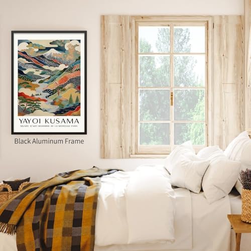 Black Framed Wall Art Yayoi. Kusama Posters Vintage Japanese Canvas Prints - Image 7