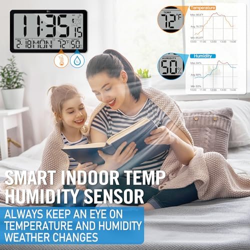 TXL Atomic Digital Wall Clock, Battery Operated - Image 4