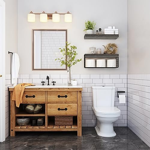 QEEIG Bathroom Shelves Over Toilet Wall Mounted - Image 2