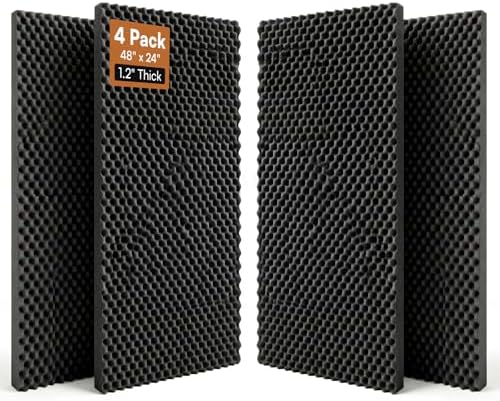 SODOCT 4 Pack Large Egg Crate Acoustic Foam Panels, Professional Sound by SODOCT