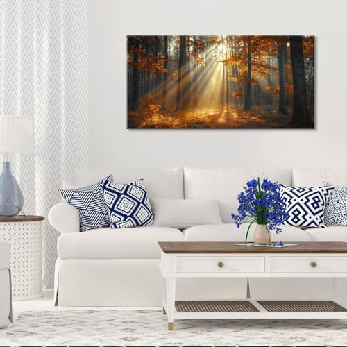Lasdel Beautiful Autumn Forest Landscape Wall Art - Image 5